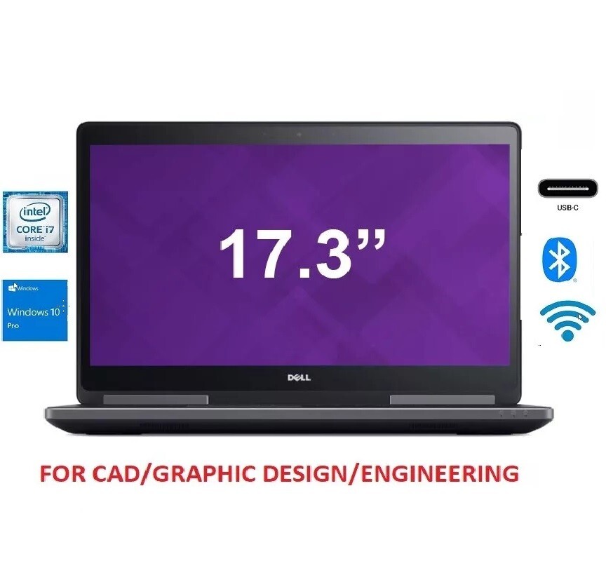 Dell Precision 7710 17.3″ Core i7-6820HQ 16G/32G/64G RAM 512G/1TB/2TB/3TB SSD