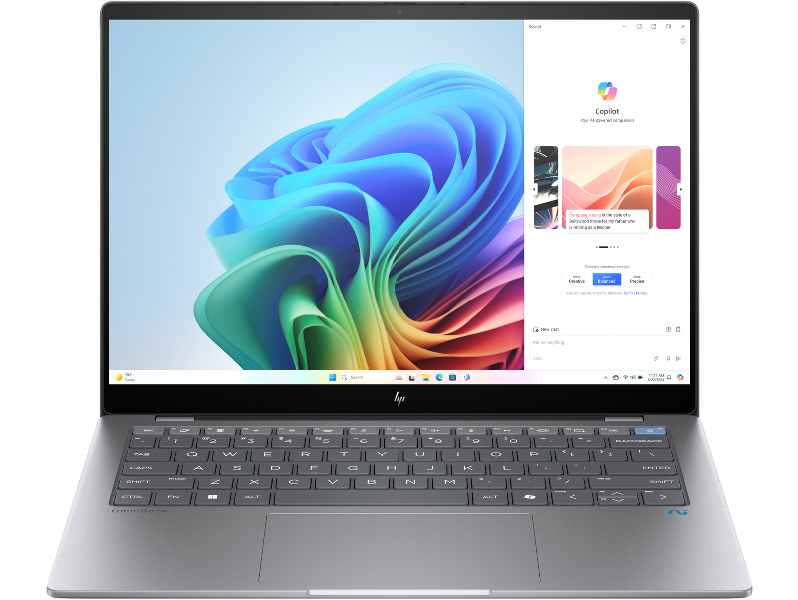 HP OmniBook X 14-fe 14″ Laptop Snapdragon X Elite 16GB 512GB W11H