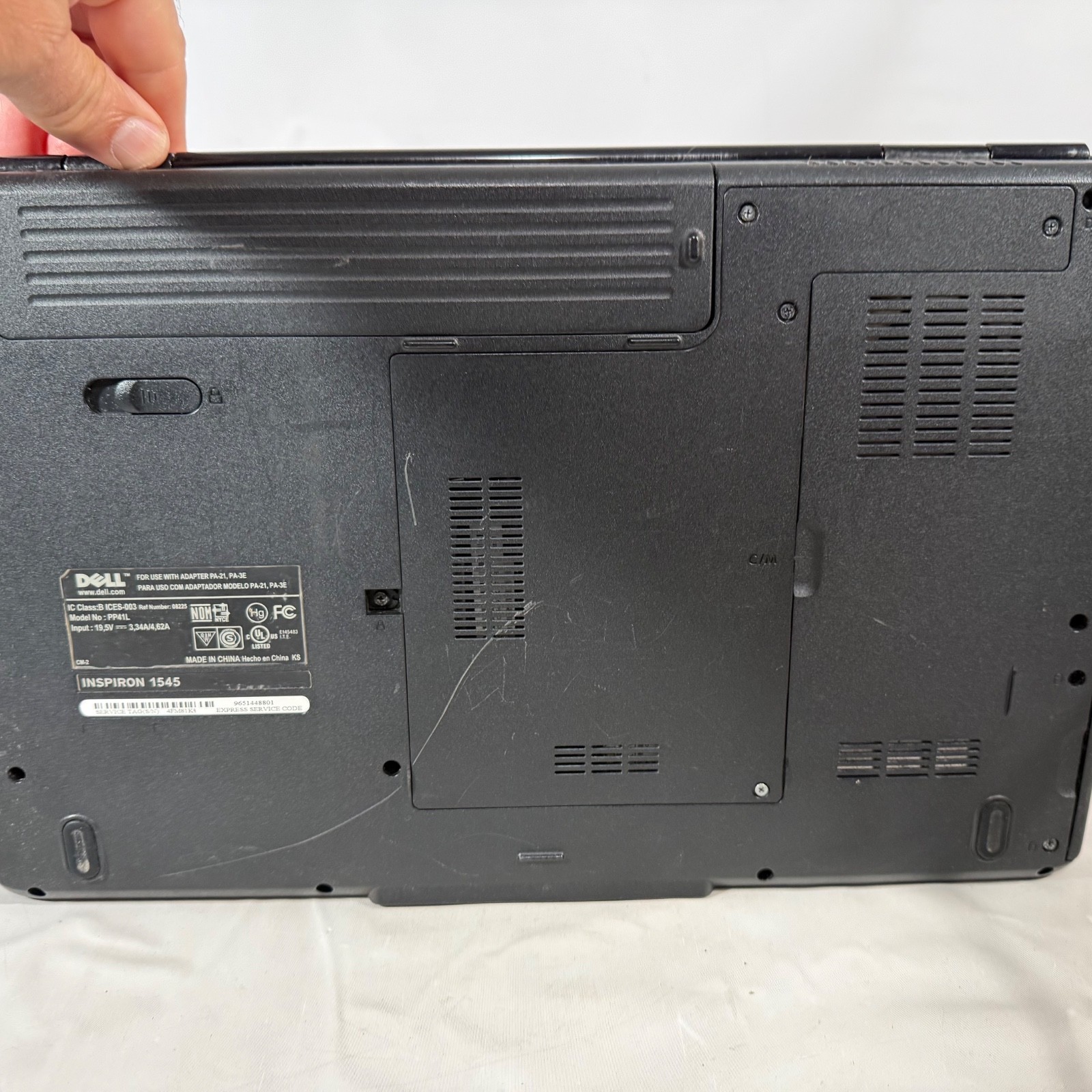 Dell Inspiron 1545 PP41L Laptop Cherry Red 15.6″ LED Backlight 4gb RAM 160gb HDD