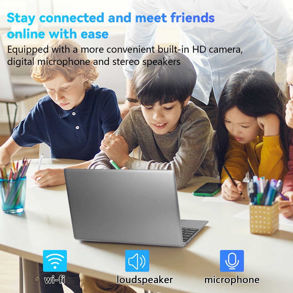 2026 15.6 inch Laptop 16GB+512GB Windows 11 Computers WiFi, Bluetooth, Type-C