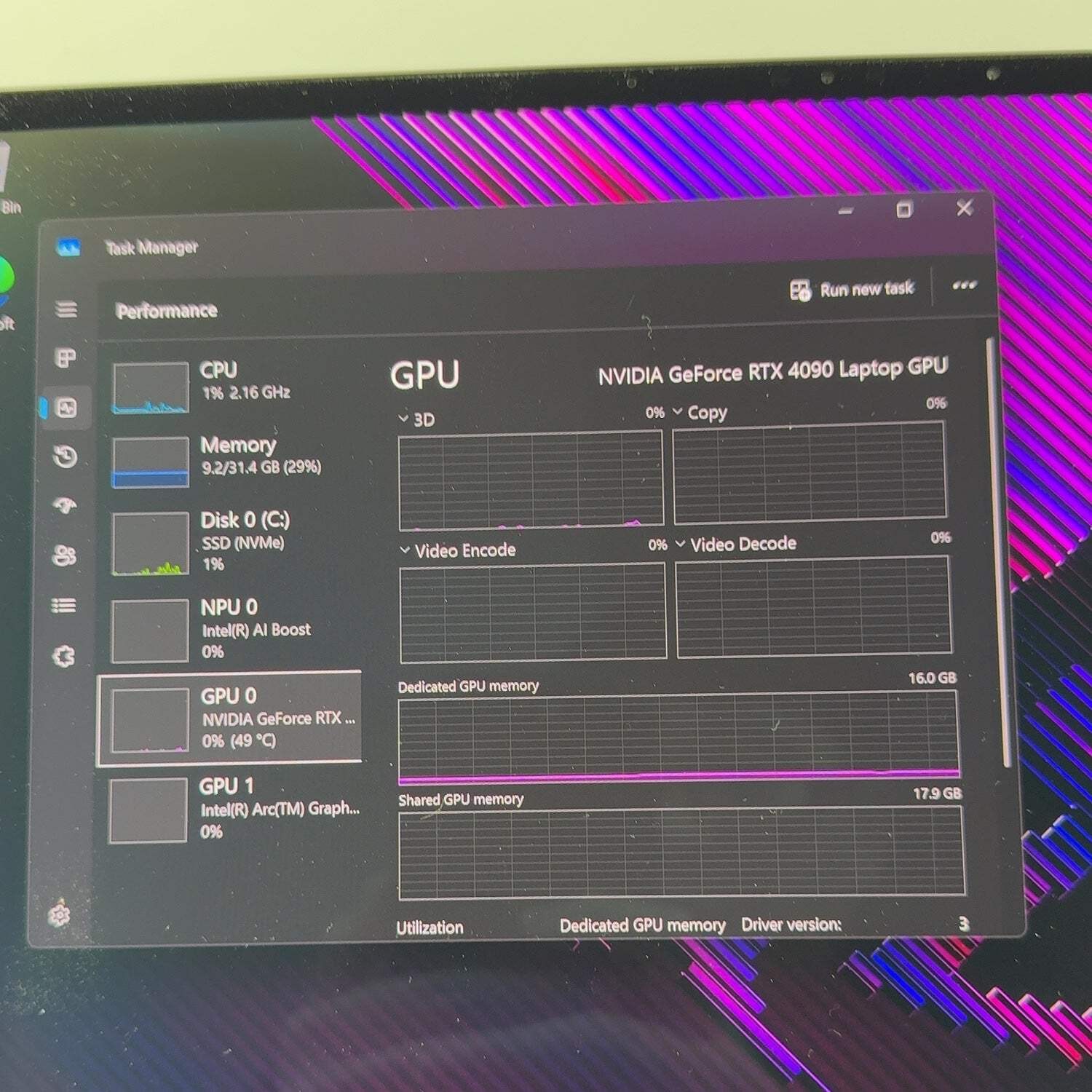 Asus ROG Zephyrus G16 16″ Core Ultra 9 185H 32GB RAM 2TB SSD GeForce RTX 4090