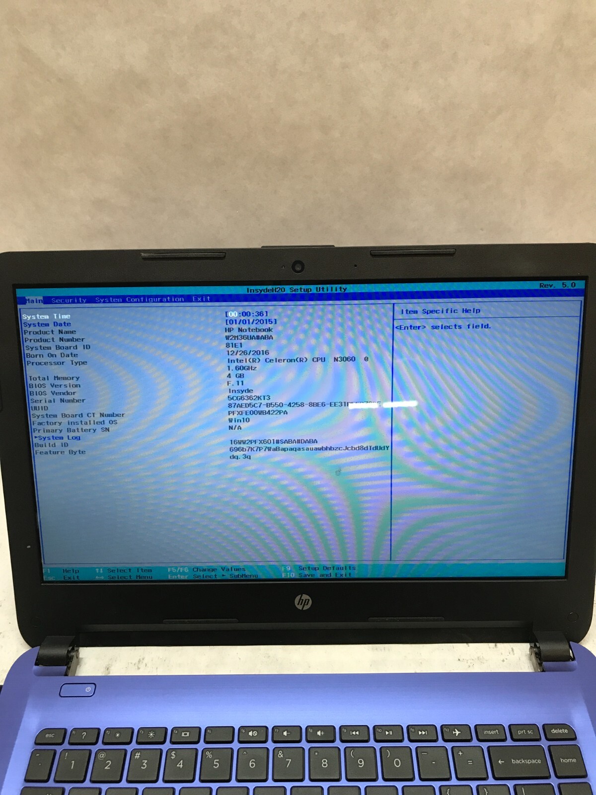 HP 14-am052nr 14″ Laptop Intel Celeron N3060 1.6GHz 4GB RAM NO HDD/OS AS IS –DW