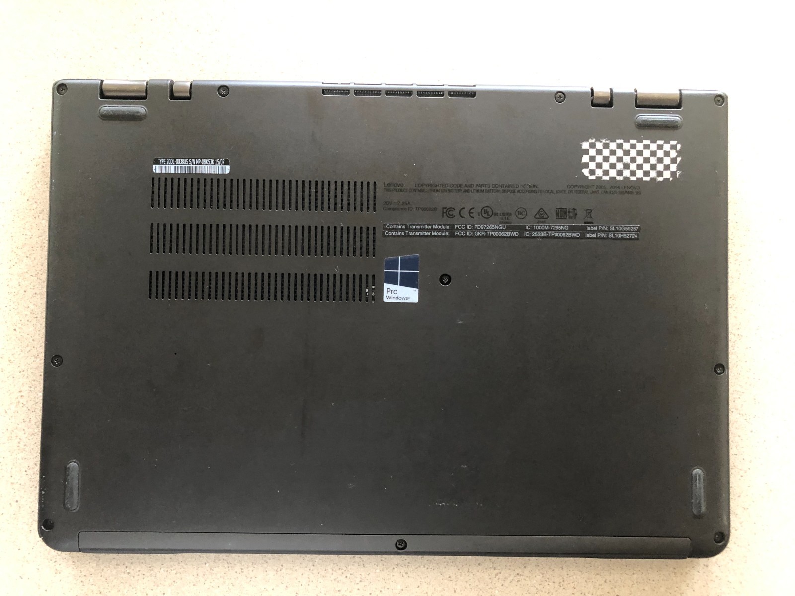 Lenovo S1 Yoga 12, i5-5300u, Touch Screen, Windows 11 Pro, 512GB SSD, MS Office
