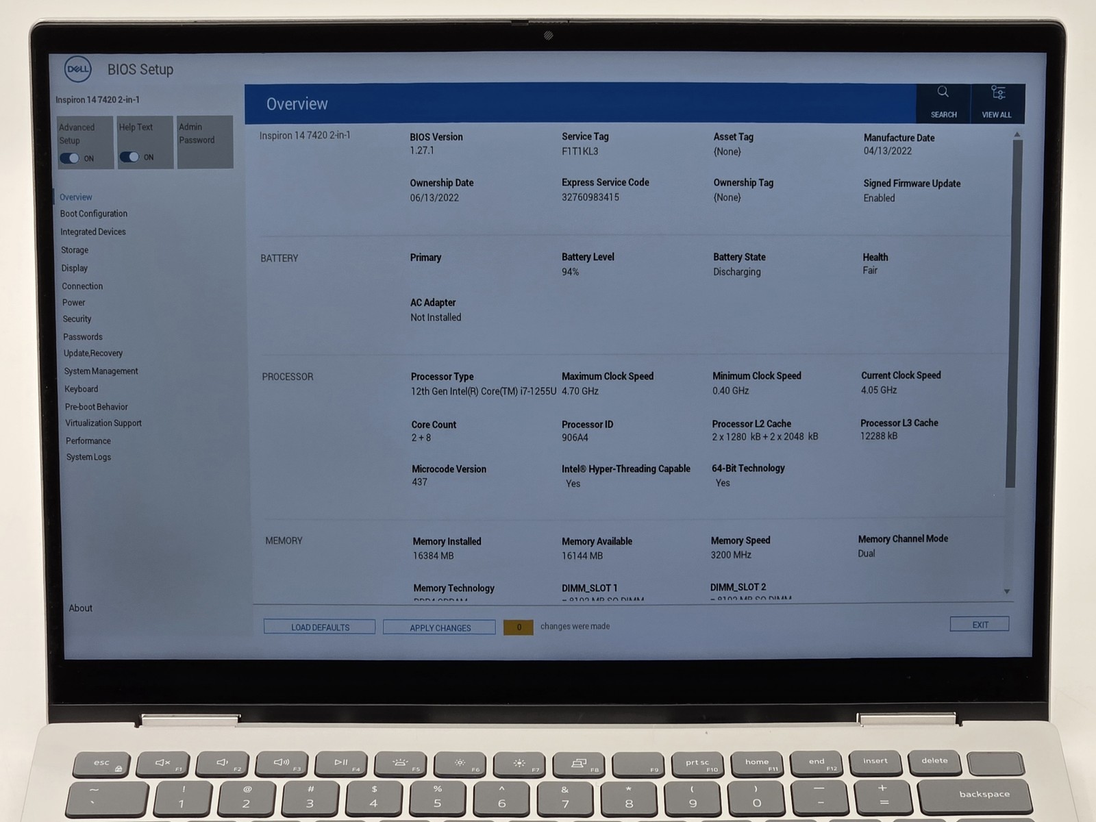 Dell Inspiron 14 7420 2-in-1 14″ FHD+ Touch I7-1255U 512GB 16GB W11 *READ*