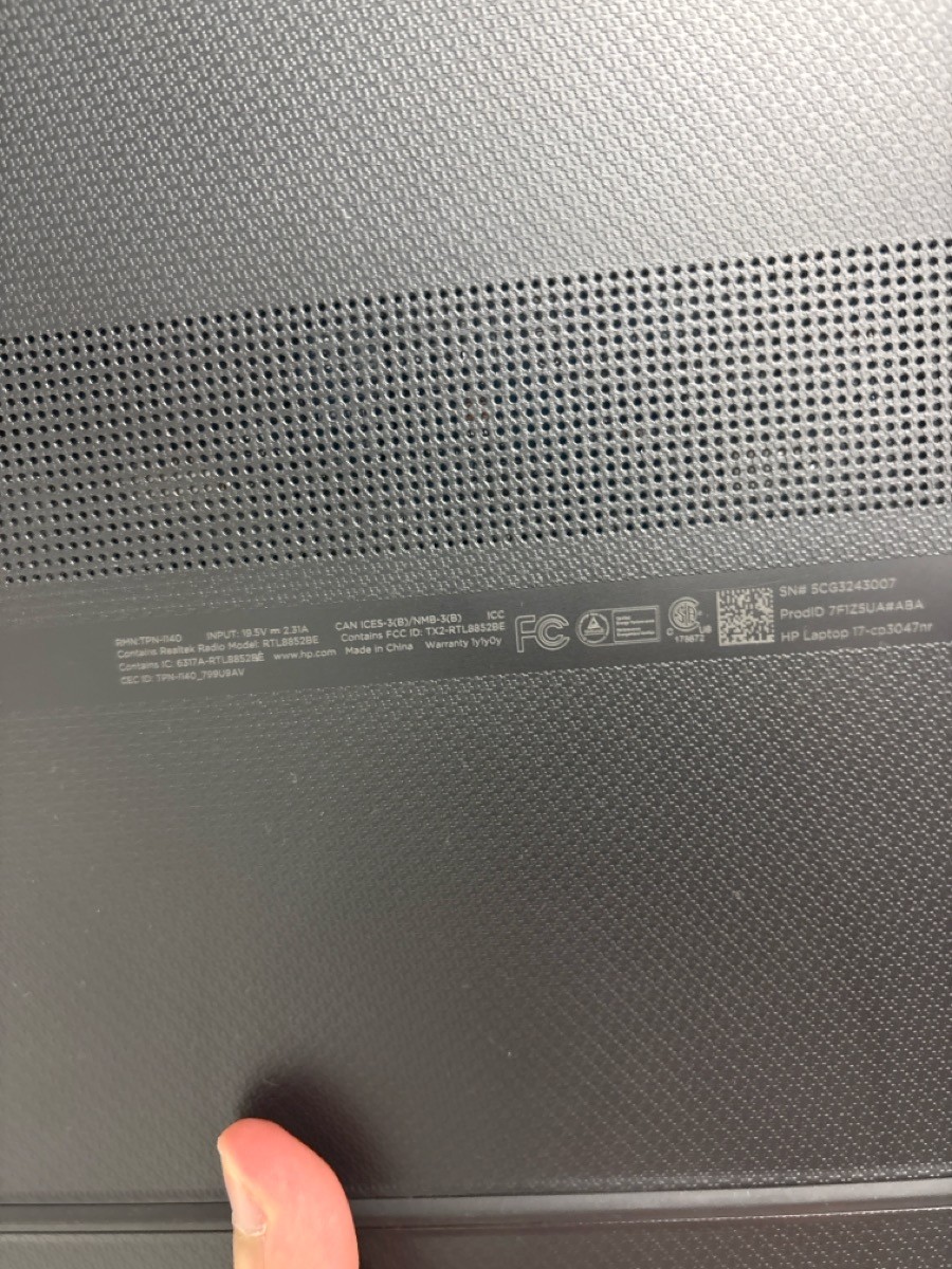 HEWLETT PACKARD 17-CP3047NR 512GB 16GB RAM AMD RYZEN 7 (B02101134)