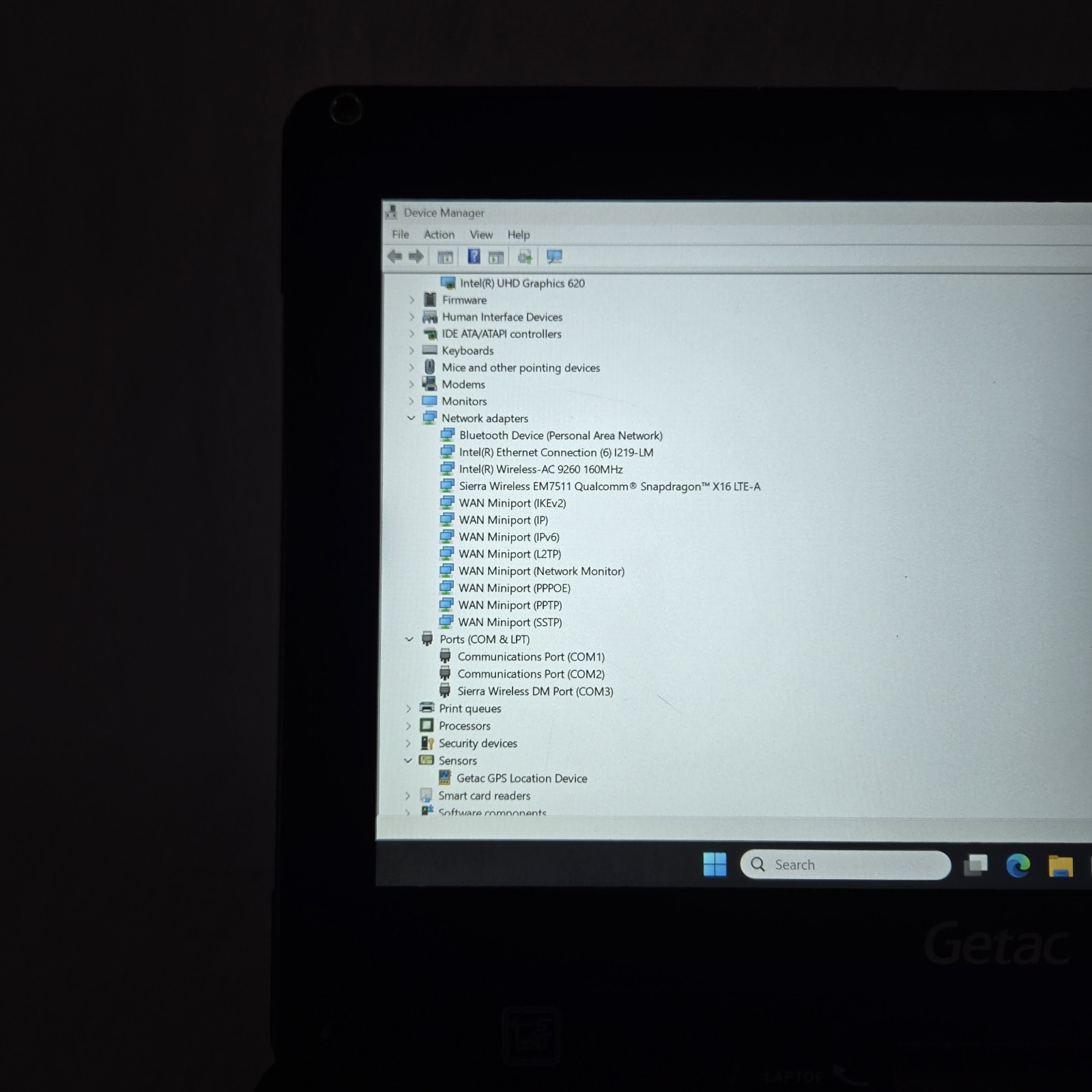 Getac V110 G5 Rugged Toughbook i7-8665U 256GB SSD 8GB Win11 4G – GPS — Grade C