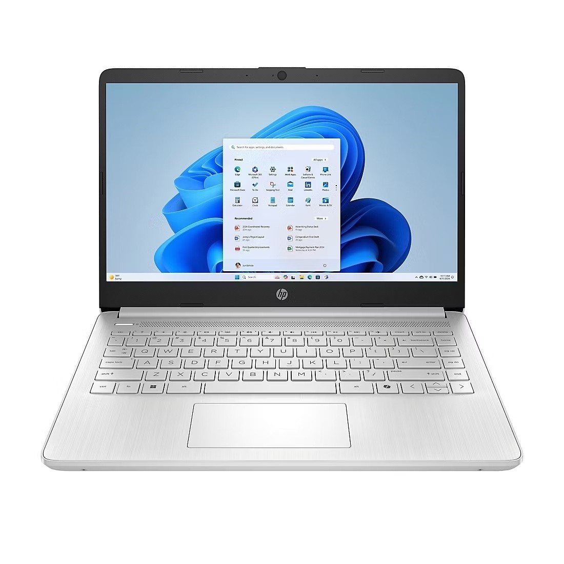 HP 14-DQ6957NR 14″ Laptop Intel N150 4GB 128GB Wind 11 Home Silver B89MVUA