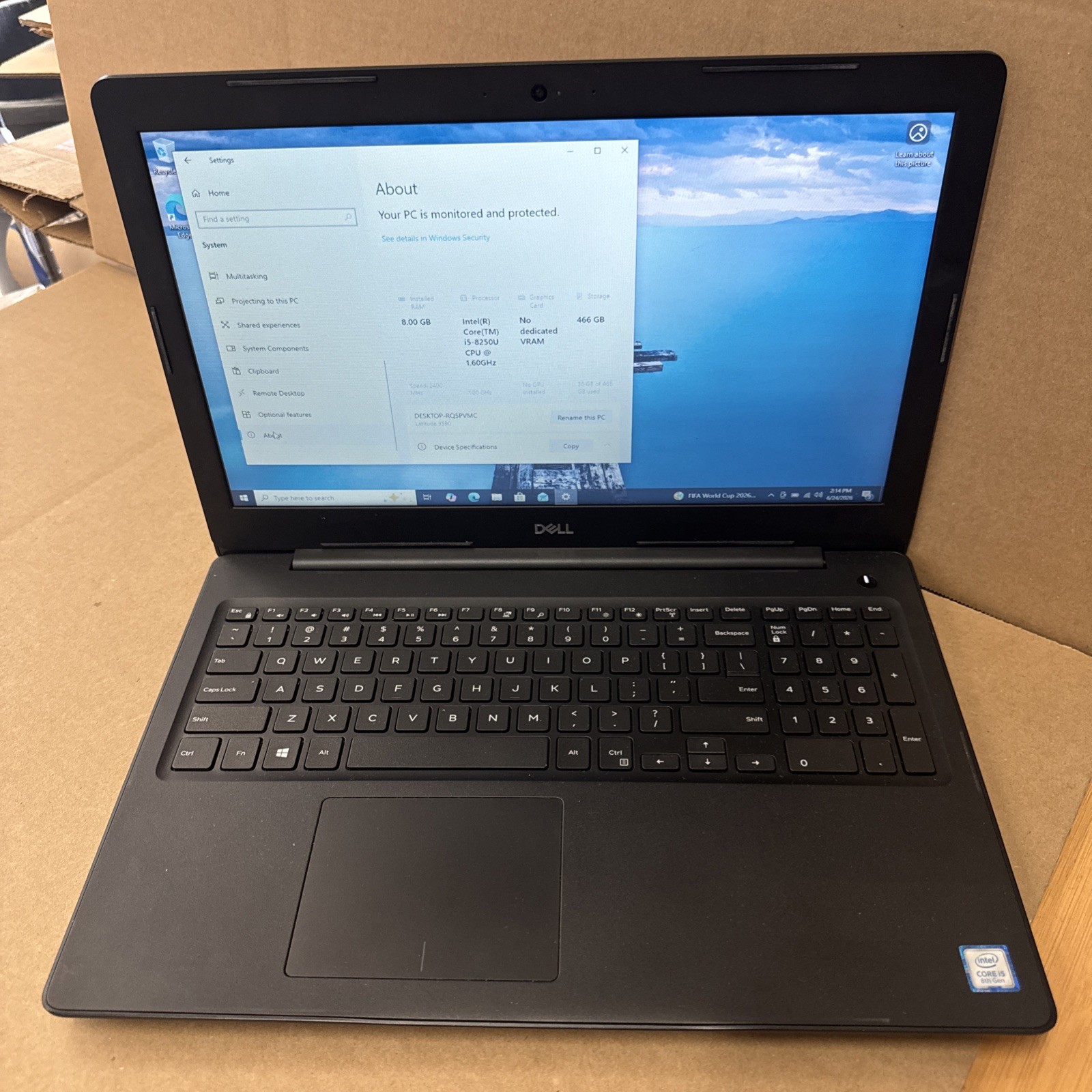 Dell Latitude 3590 i5-8250U, 8GB Ram, 500GB HDD, W10P
