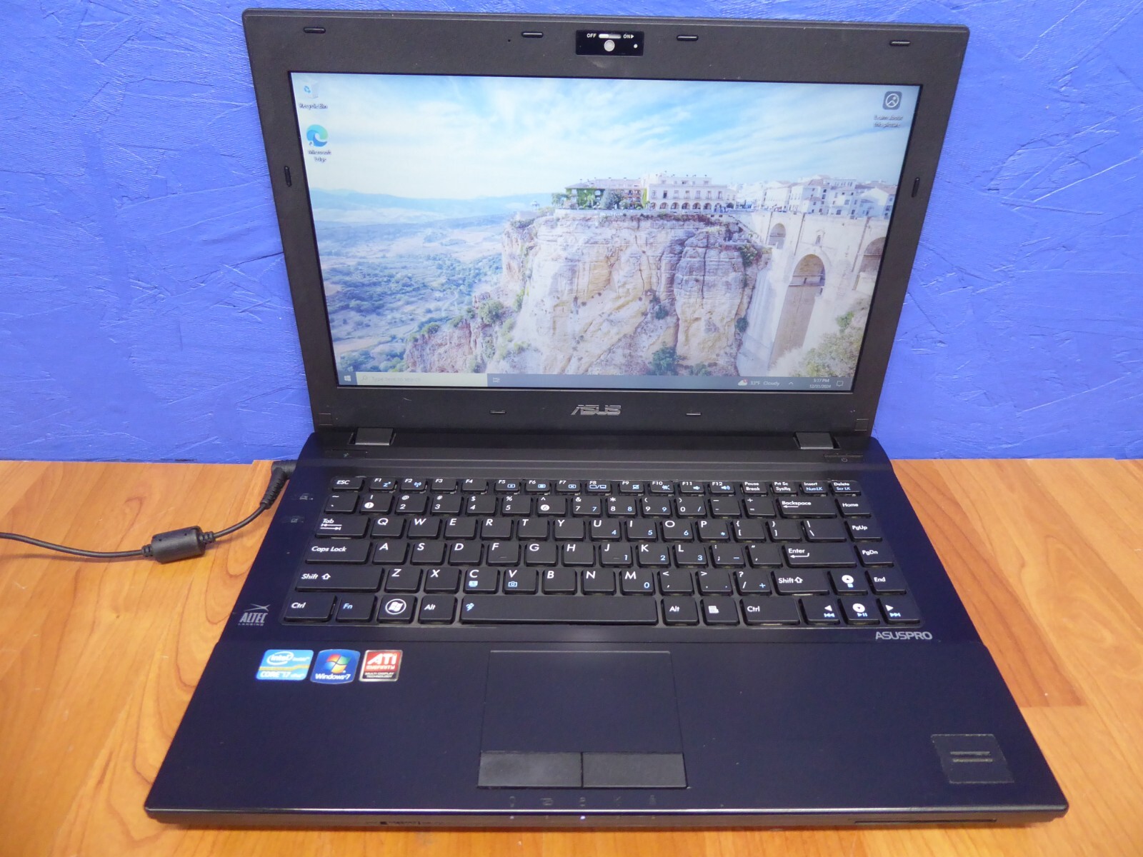 ASUS B43S 16″ ASUSPRO ITEL i7-2620M 2.7GHz 8GB 500GB WINDOWS 10 PRO – NO BATTERY