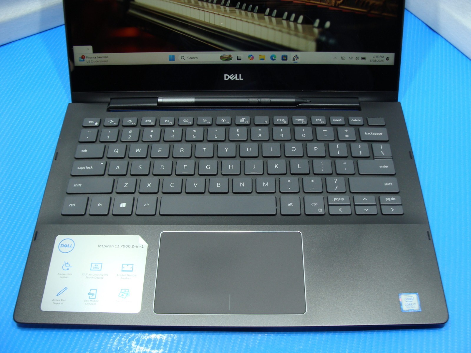 Dell Inspiron 7390 2-in-1 13.3″ 4K UHD TOUCH i7-8565U 1.8GHz 16GB 512GB W11H +PA
