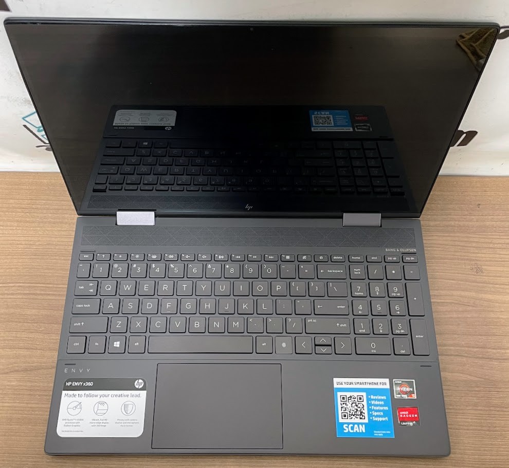 HP ENVY x360 2-1 Touch 15.6 W11H AMD Radeon AMD Ryzen 5 2.4Ghz 8gb RAM 256gb SSD