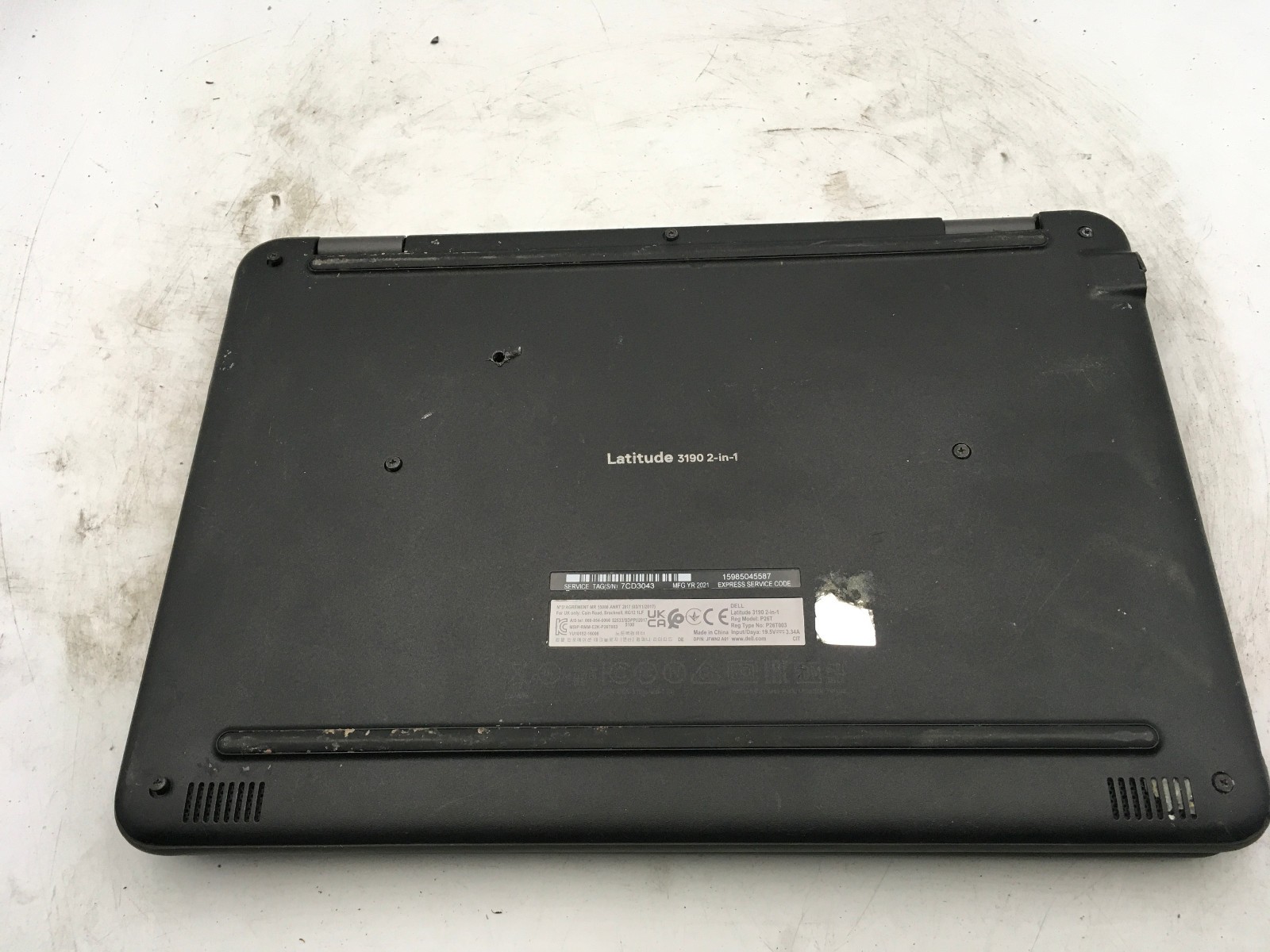 DELL LATITUDE 3190 -BOOTS TO BIOS/LOCKED BIOS- INTEL CELERON N4120 – 4GB RAM -BB
