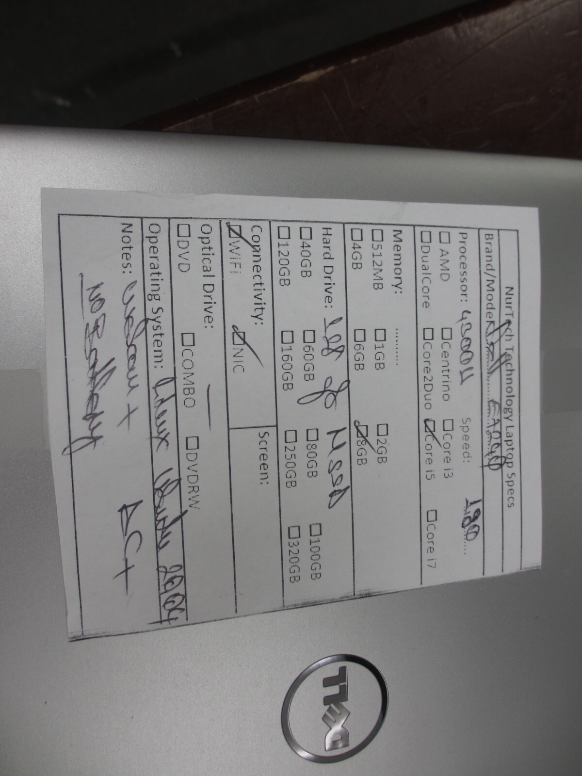 Dell Latitude E7240 i5-4300U 1.90GHZ 8GB 128GB MSSD Linux Laptop +AC [NO Battery