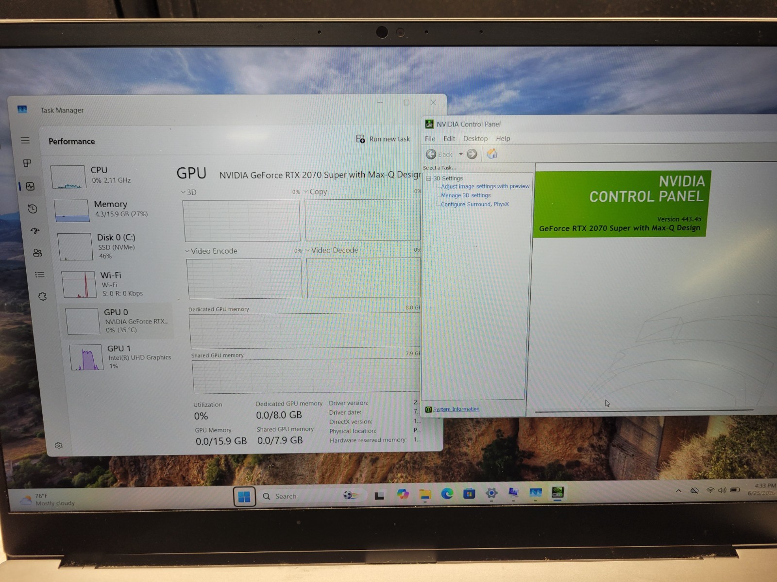 Razer Blade 15 Advanced RZ09-033 15.6″ 300HZ I7-10875H 16GB RTX 2070S MAXQ READ