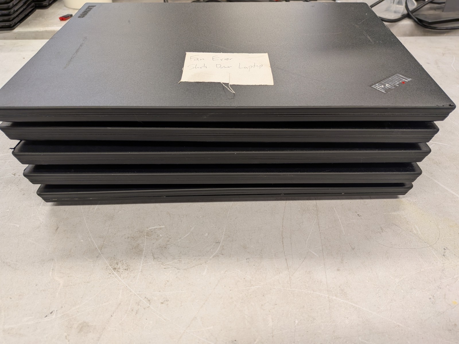 SET OF 5 – BROKEN Lenovo T470 Laptop, NO OS, NO A/C Parts Only Grade d