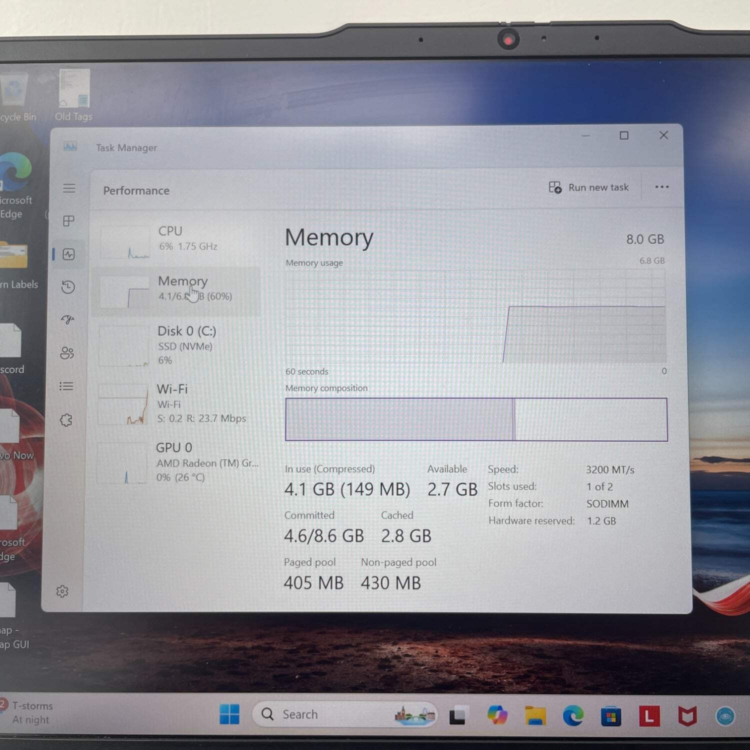 Lenovo ThinkPad E14 Gen 5 14″ Ryzen 5 7530U 2.0GHz 8GB RAM 256GB SSD
