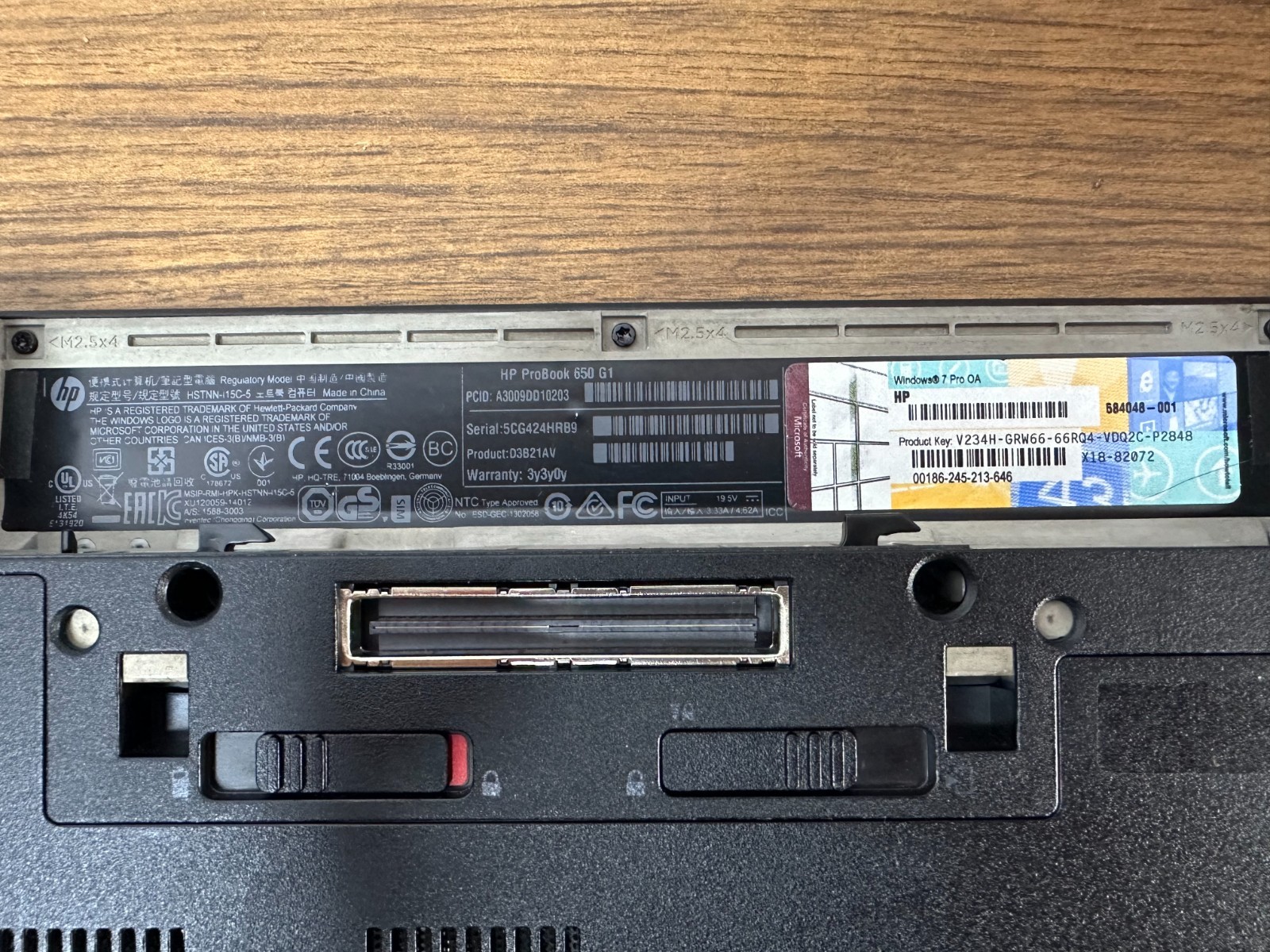 HP ProBook 650 Laptop G1 i5-4330M 2.8Ghz 8GB RAM/No SSD/Bad Batt/Bad Screen READ