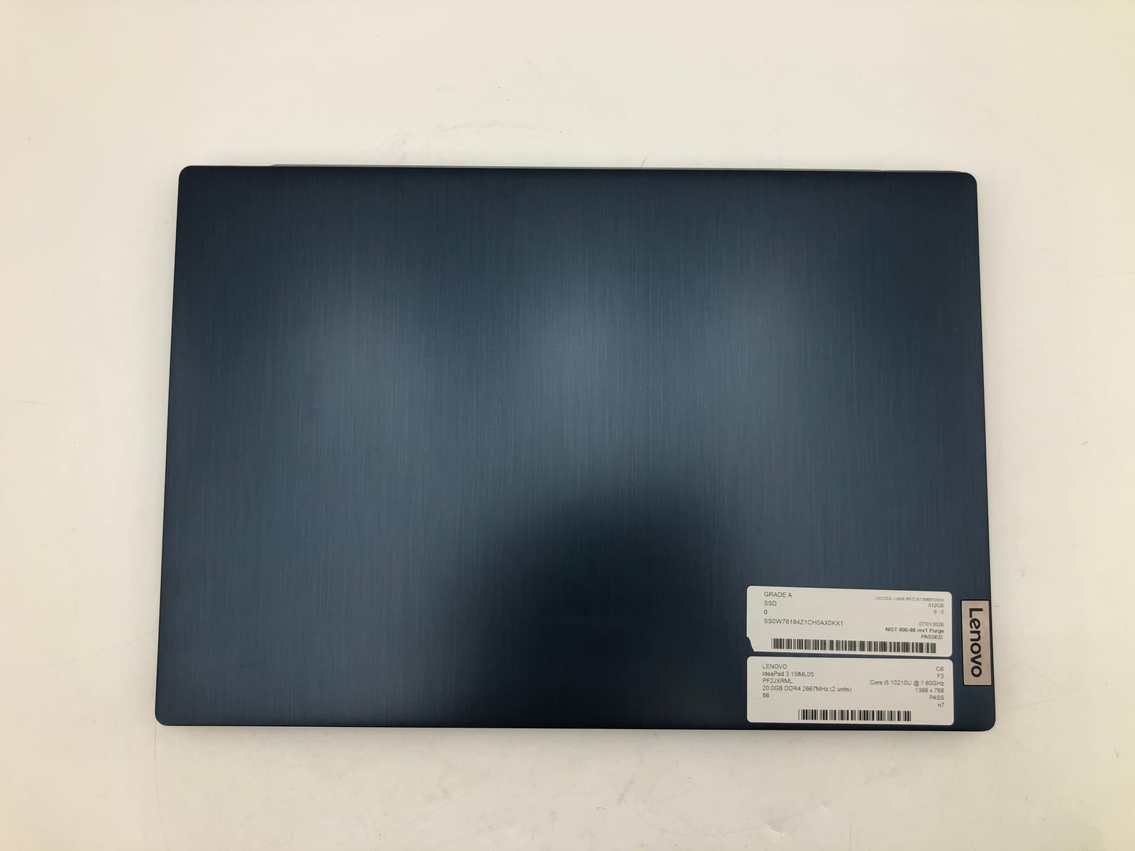 Lenovo | IdeaPad 3 15IML05 | i5-10210U | 20GB | 512GB NVMe | Win | 86% Battery