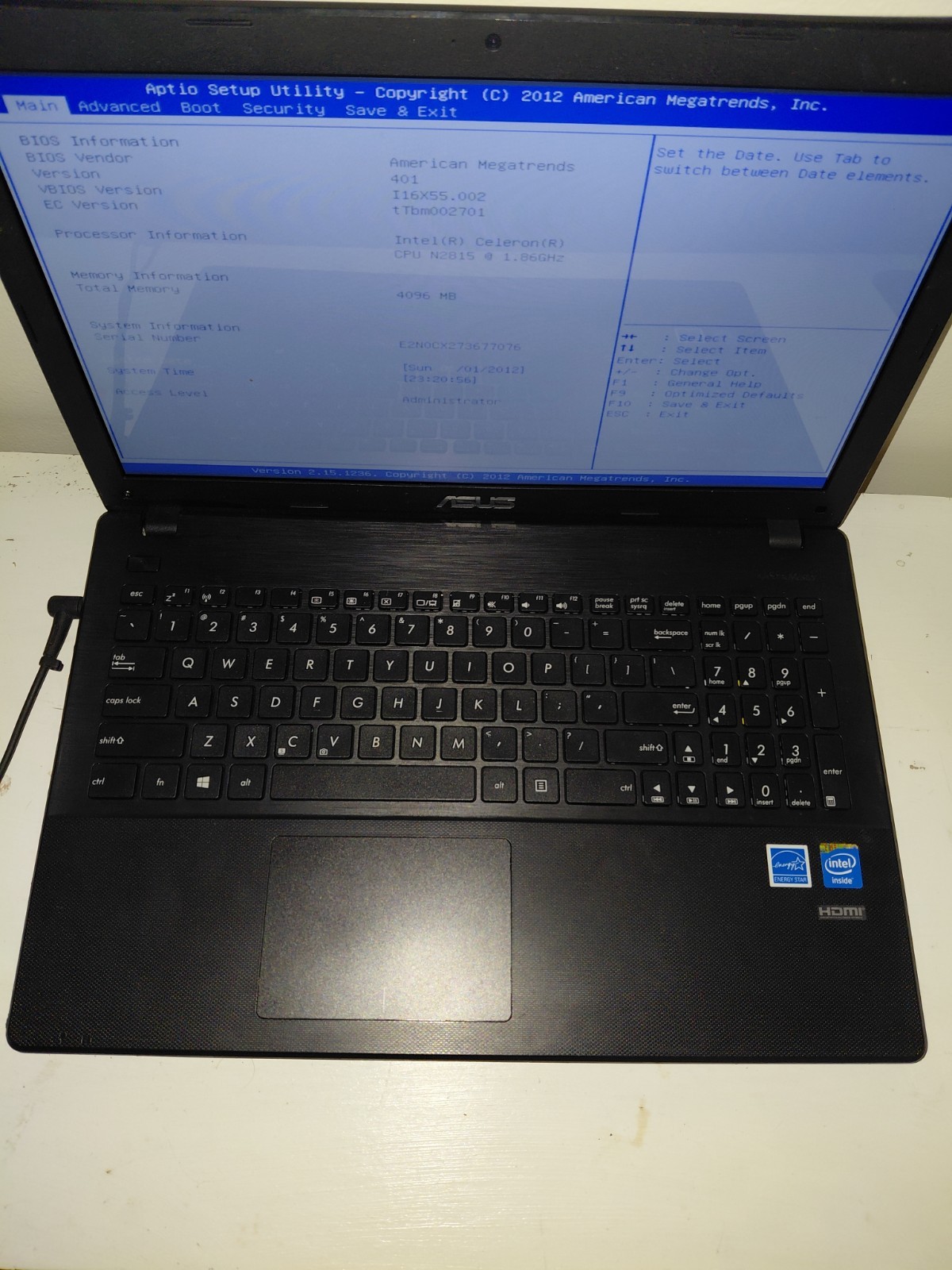 ASUS X551M 15.6″ Laptop w/ Celeron N2815 1.86GHz CPU 4GB RAM – No HDD/OS