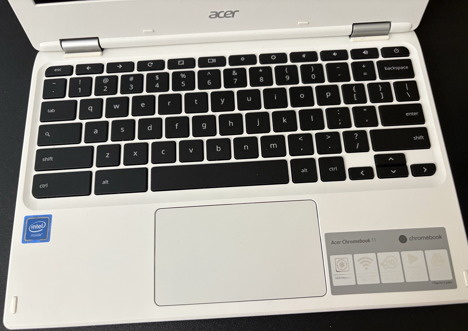 Acer Chromebook N15Q8 11.6″ Intel N3060@1.6GHz 4GB RAM 16GB SSD C738T | C1119