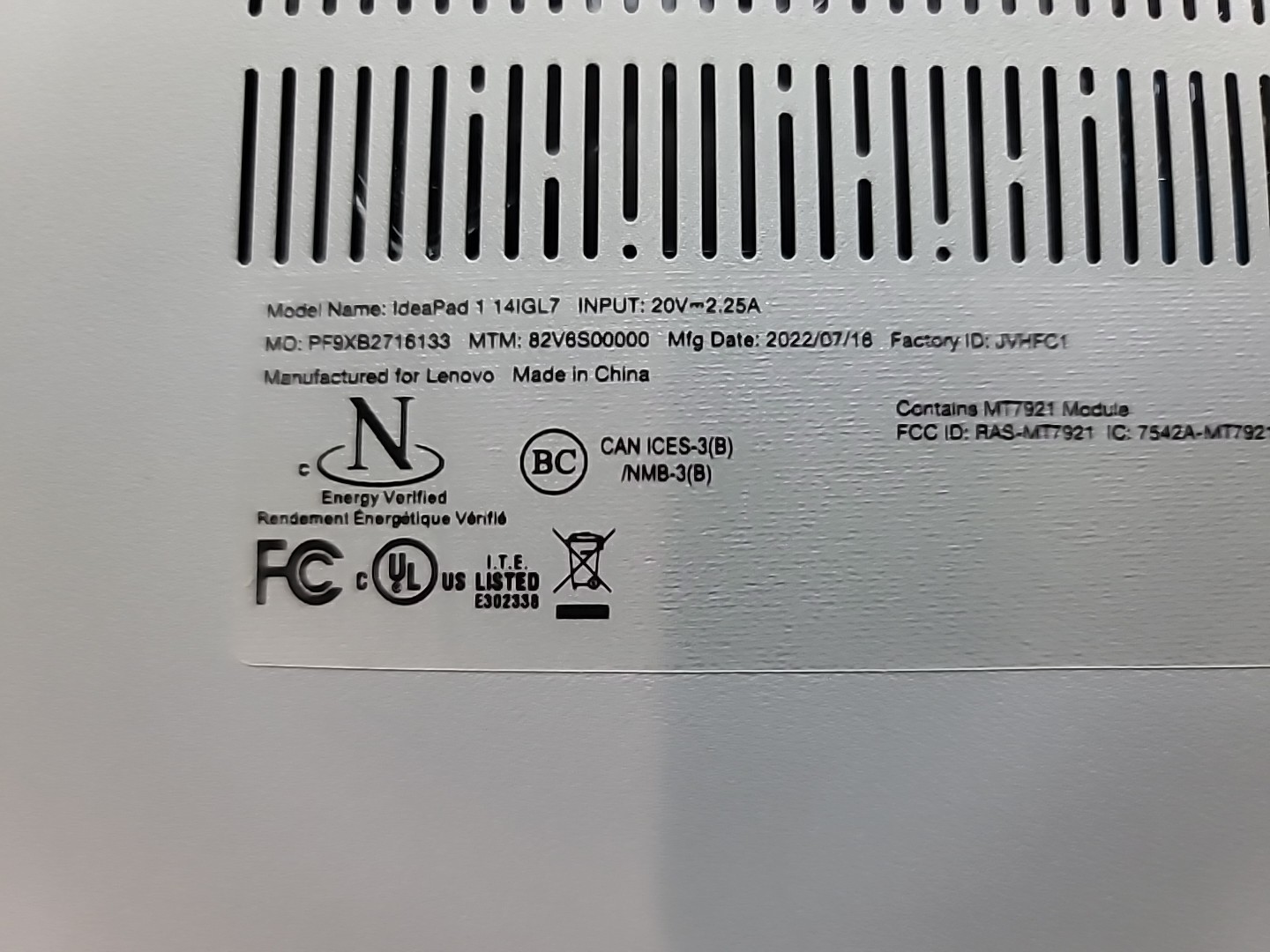lenovo ideapad 1 14igl7 For Parts