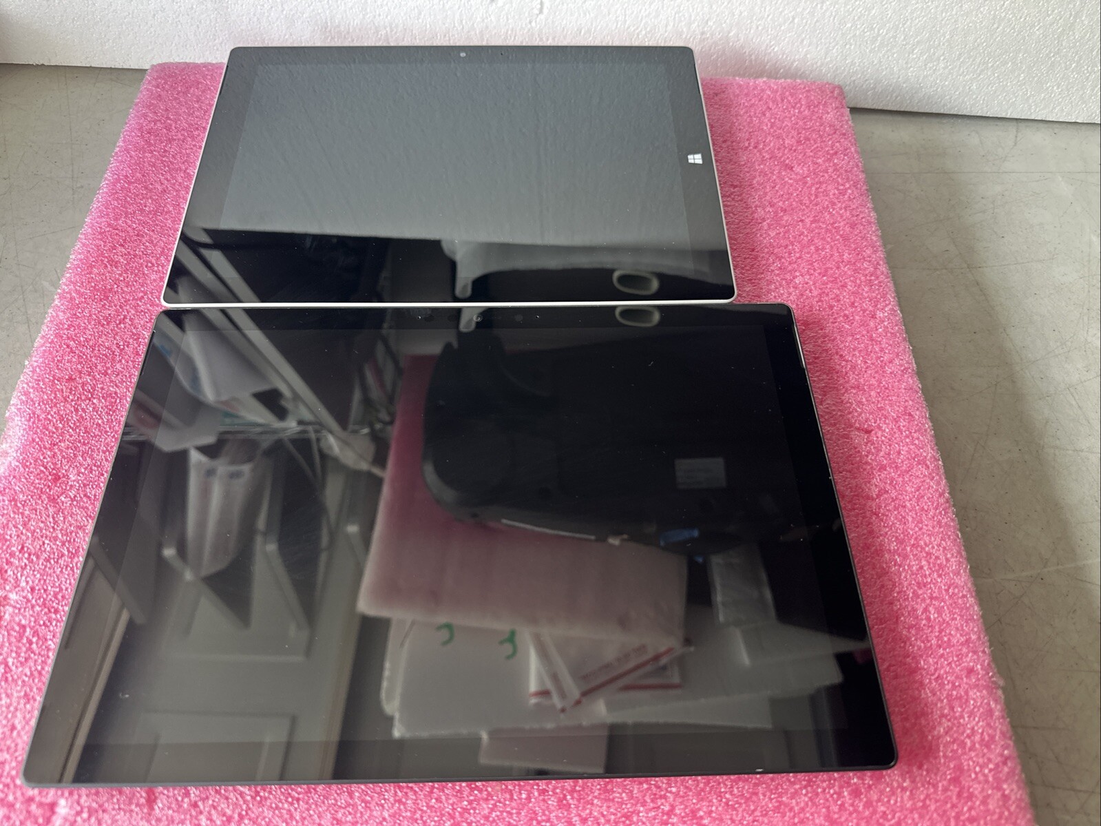 Lot Of 2 Microsoft Surface Model #1866 (256GB SSD) And Model #1645 (128GB SSD