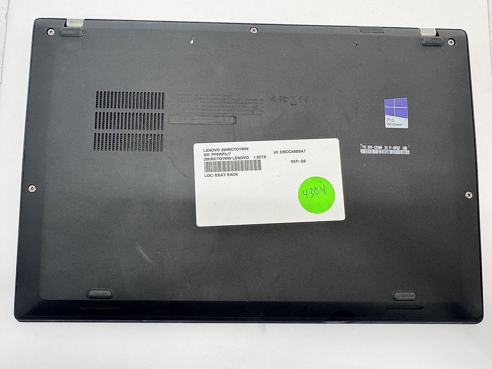 Lenovo ThinkPad X1 Carbon 5th Gen, Intel Core i7-7600U @ 2.80GHz, 16GB, 1.02TB