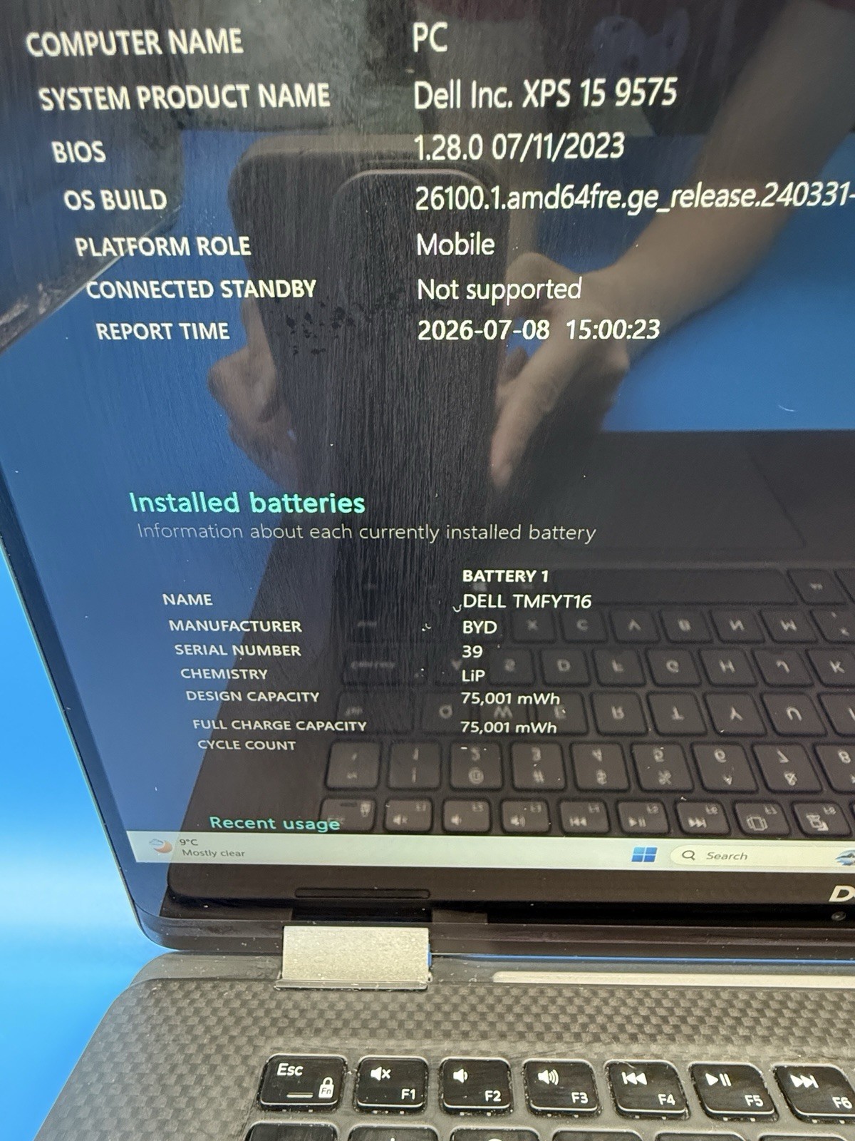 Dell XPS 15 9575 i7-8706G 16GB RAM 256GB SSD RX Vega 4GB GPU FHD Touch Win 11