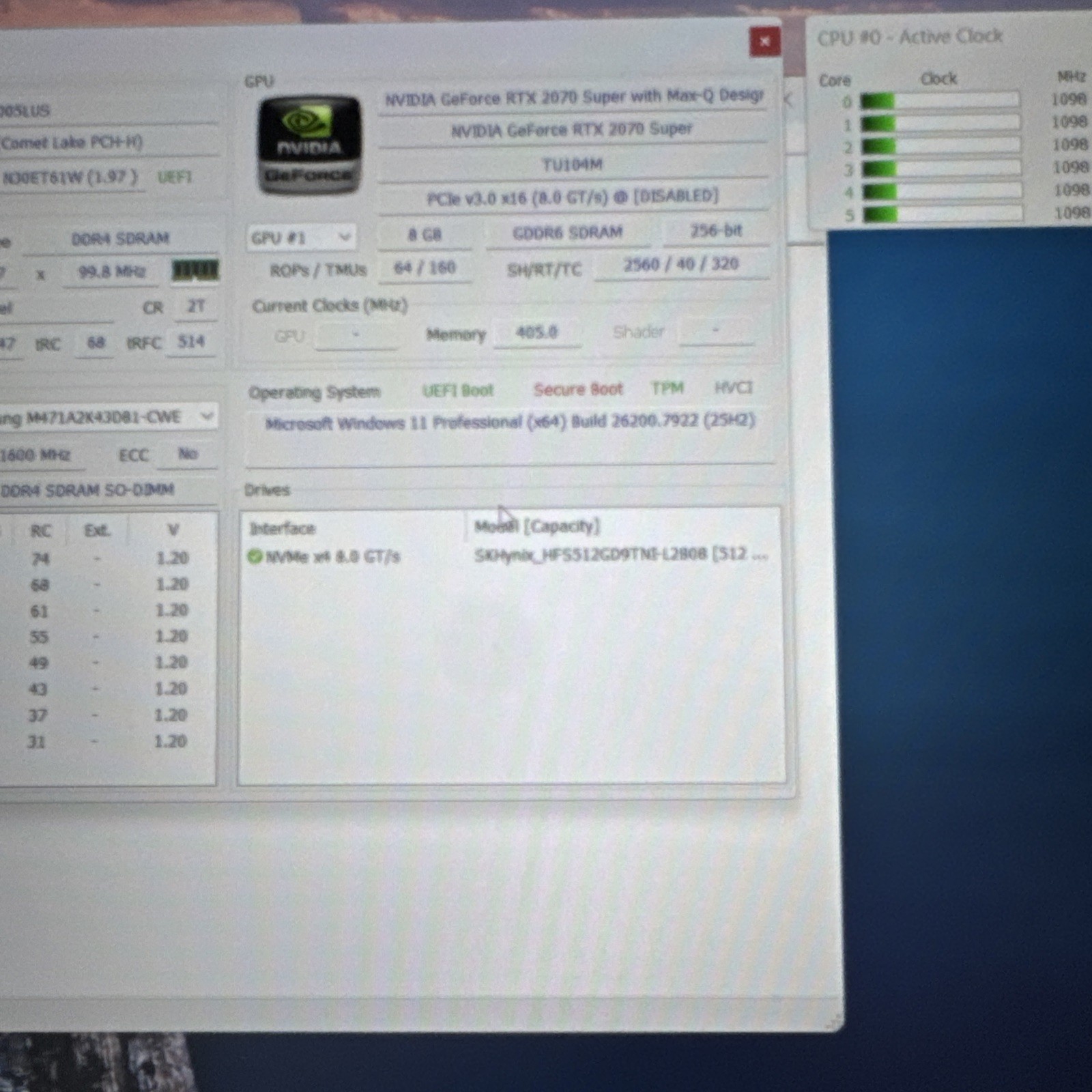 Lenovo ThinkPad T15g Gen 1 | i7-10750H | NVIDIA RTX 2070 Max-Q | 16GB 512GB W11P