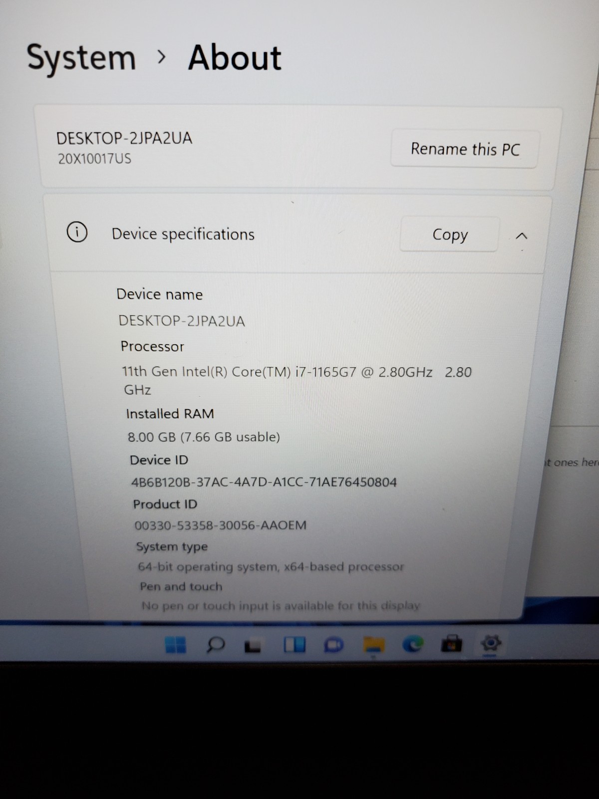 Lenovo ThinkPad L14 Gen 2 Laptop i7-1165G7 1.60GHz 8GB RAM 256GB SSD Win11 #69