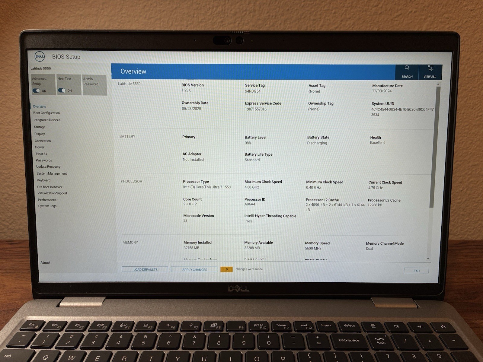 DELL Latitude 5550 Laptop Ultra 7 32GB RAM 1TB SSD 15.6” FHD WIN 11 W/AC!
