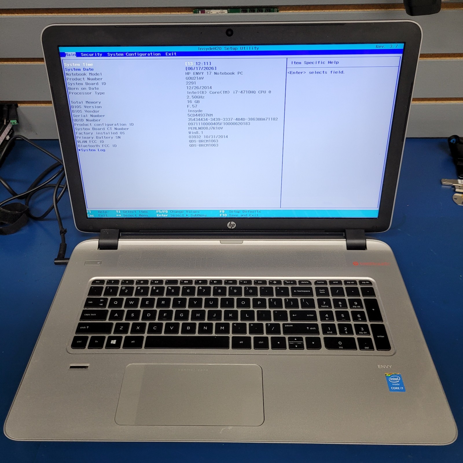 HP Envy 17t-k100 17.3″ Laptop i7-4710HQ 16GB RAM 120 GB SSD Windows 11 PRO