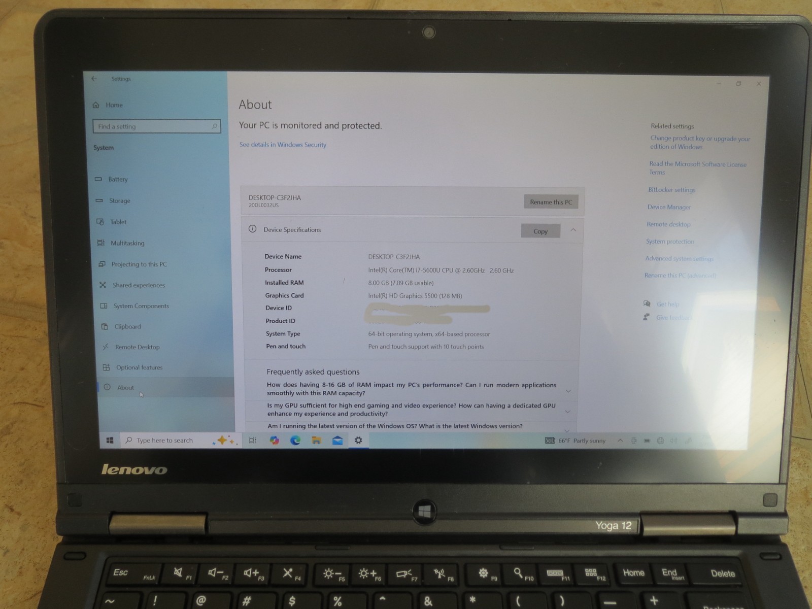 lenovo thinkpad s1 yoga 12