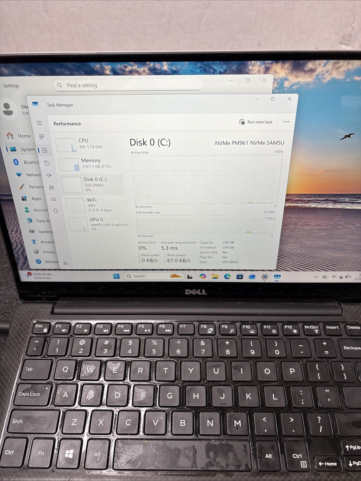Dell XPS 13 9360 1.8GHz i7-8550U 8th Gen 8GB RAM 256GB SSD + Win 11 Pro * READ*
