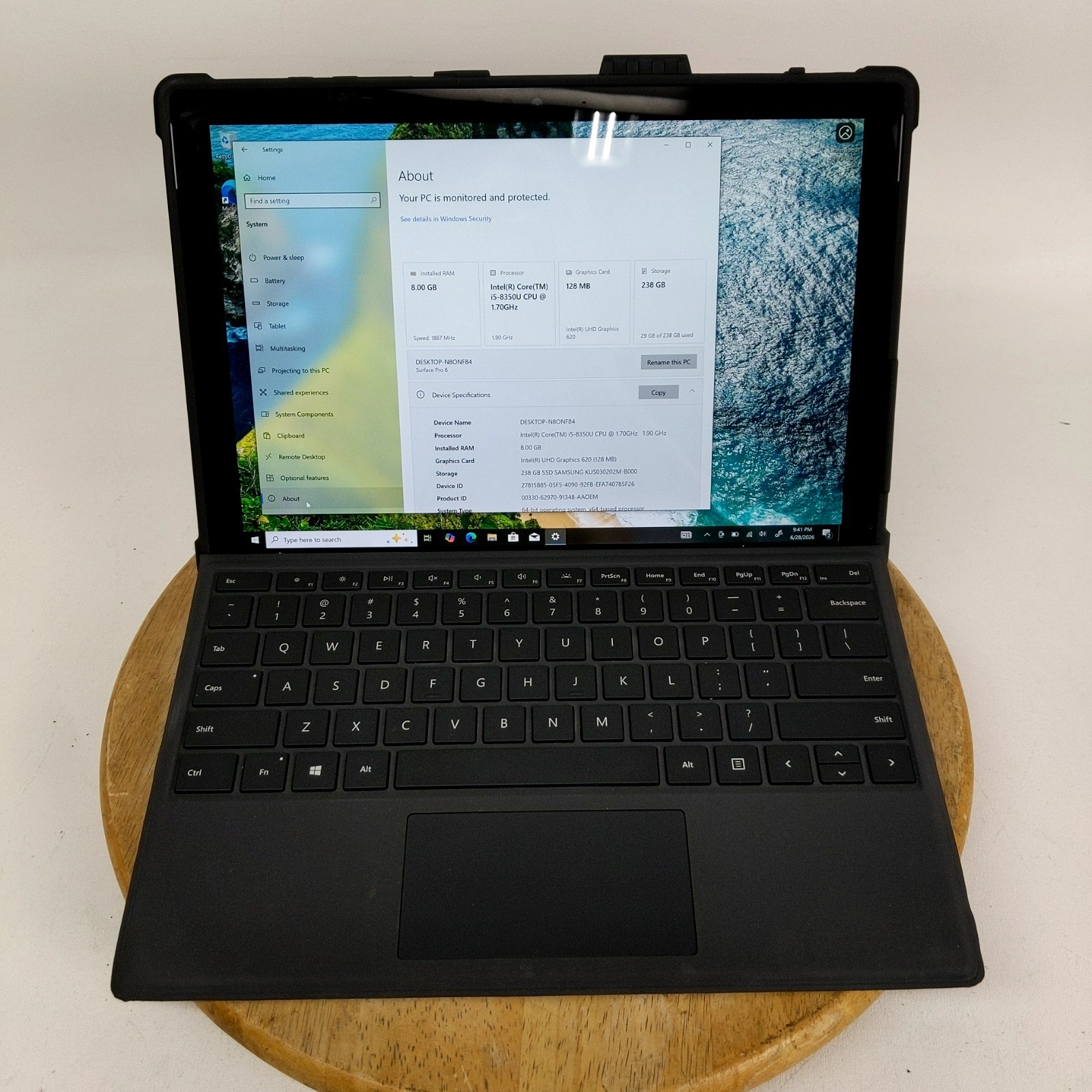 Microsoft Surface Pro 6 12.3″ i5 8GB 256GB SSD Tablet Only Tested Working