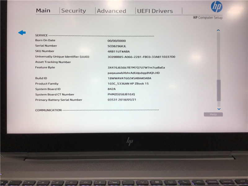 HP ZBook 15 G5 Laptop i7-8850H 2.6GHz 16GB 256GB P2000 Win10 Pro COA