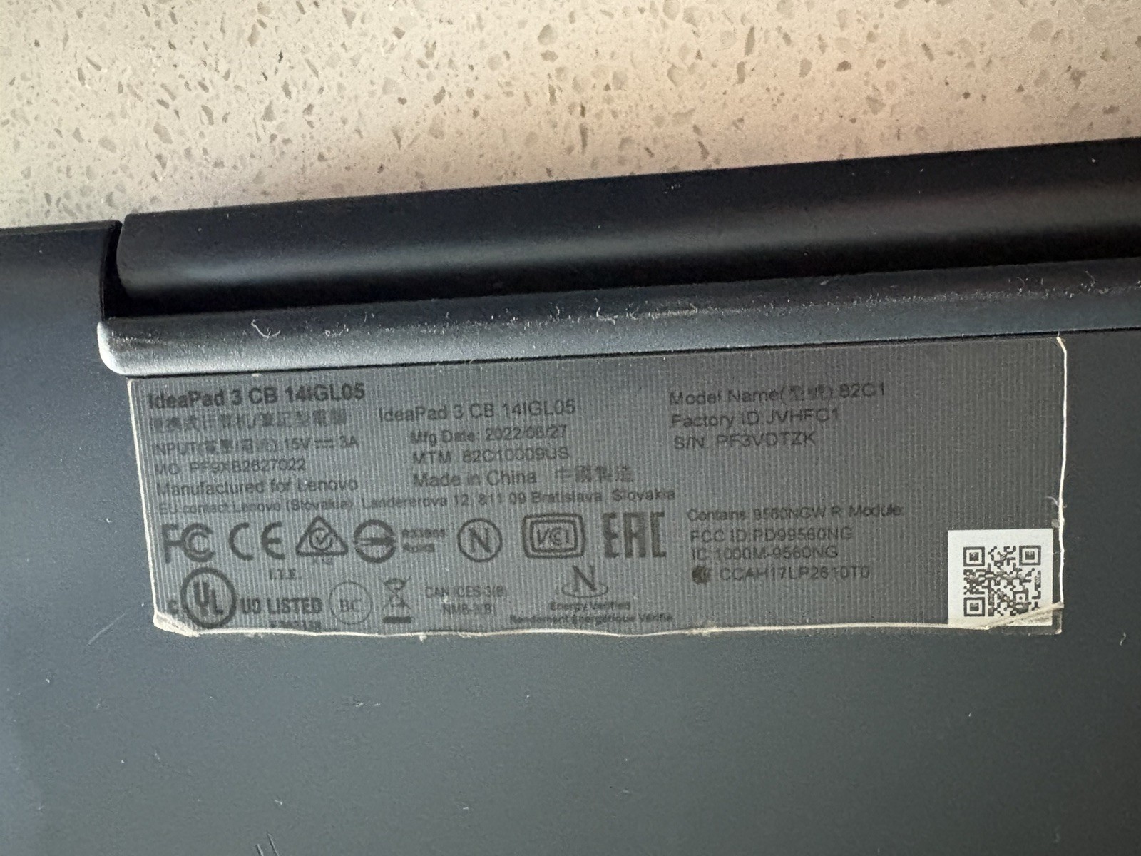 LENOVO IDEAPAD 3 CB – 14IGL05 (PS5004168)