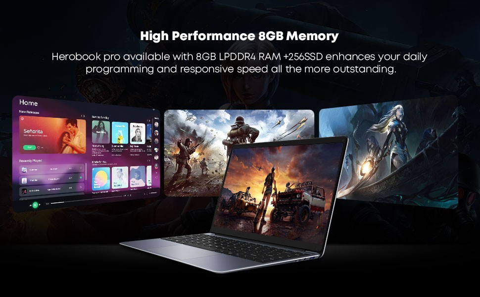 CHUWI – 14.1″ Laptop – Intel Celeron N4020 – 8GB Memory – 256GB SSD -Gray