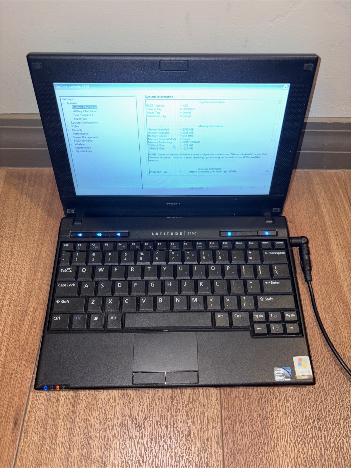 Dell Latitude 2100 10.1″ Laptop Intel Atom N270 1.50GHz 2GB RAM | 80 GB HD