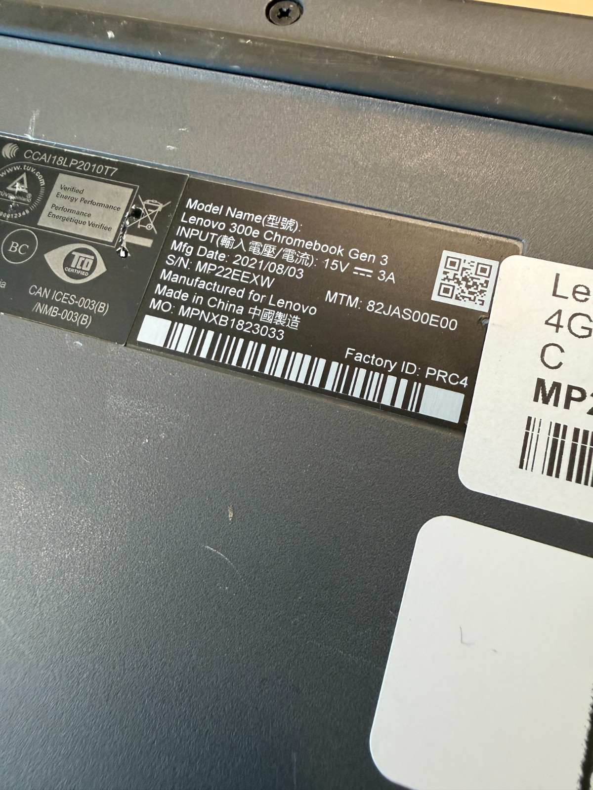 Chromebook Lenovo 300e Gen 3 32 GB Storage – (Region Free)