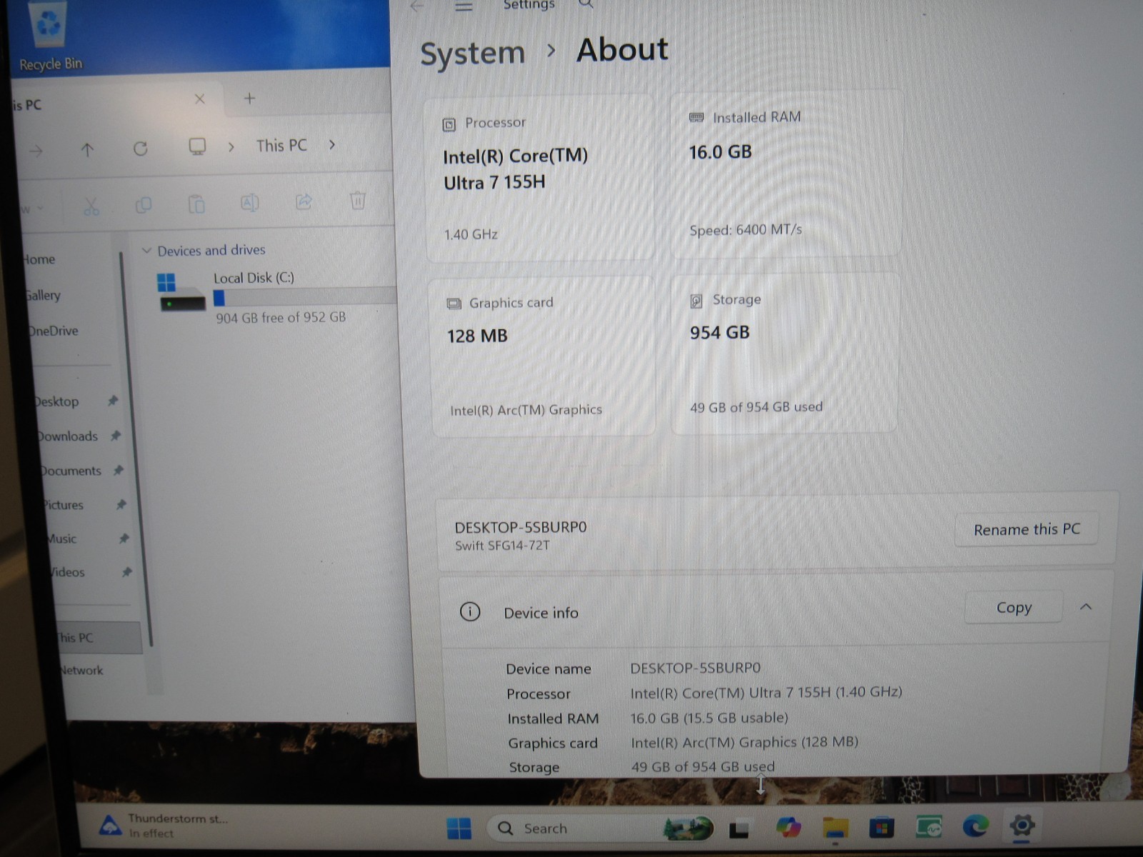 Acer Swift Go SFG14-72 14″ FHD+ TOUCH Ultra 7 155H 16GB RAM 1TB SSD VGOOD