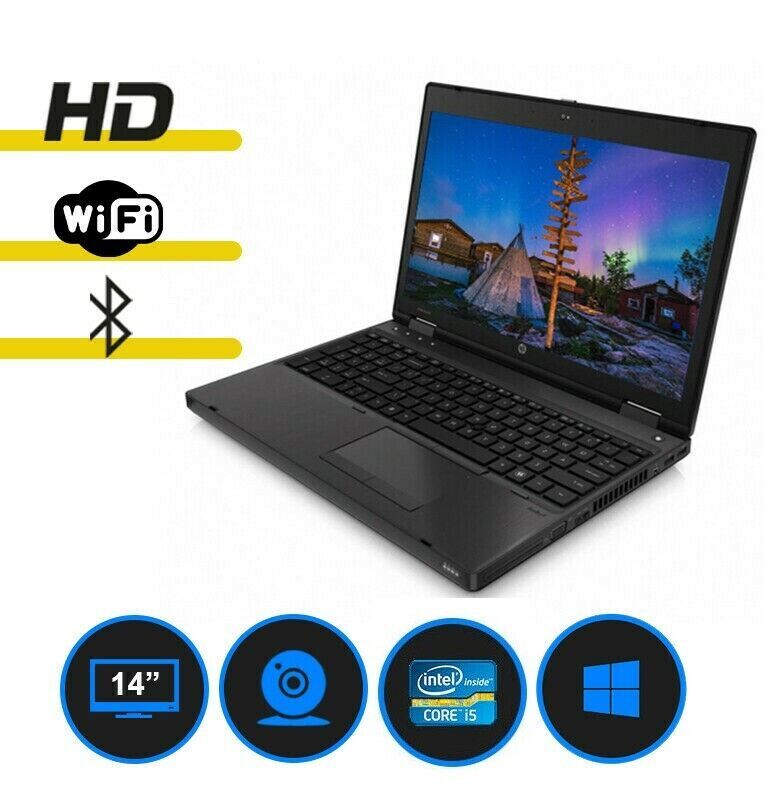 HP Probook 6470B i5 2.6Gz DVDRW 14 inch Win 10 Pro Cam fingerprinreader