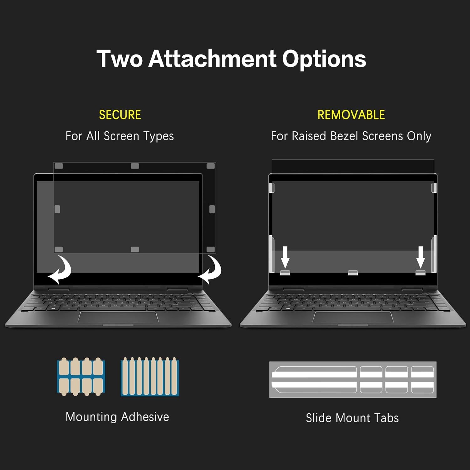 Removable Anti-Glare Privacy Screen 15.6 Inch Laptop Filter 16:9 Ratio