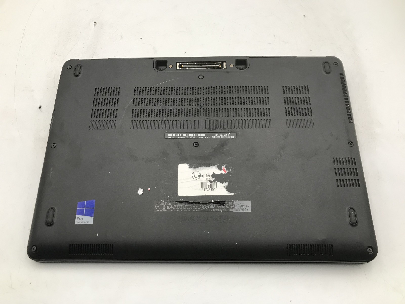 DELL LATITUDE E7270 – BOOTS TO BIOS/BAD LCD – INTEL I5 6300U – NO RAM – READ -BB