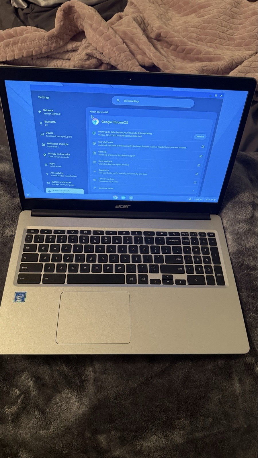 Acer Chromebook 315 15.6” (64GB eMMC Intel Celeron N4020 1.1GHz 4GB RAM) Laptop