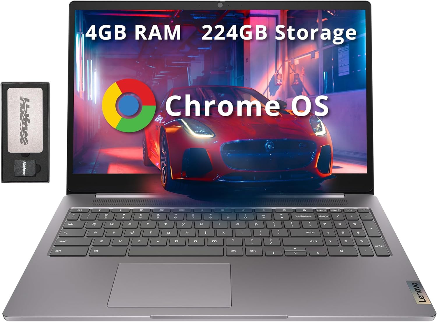 Ideapad 3 15.6″ FHD Chromebook, Intel Celeron N4500, 4GB RAM, 224GB Storage (64G