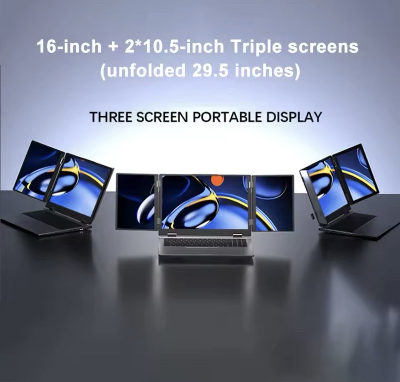 16+2*10.5 Inch Triple Screen Trading Laptop Intel Core i5 1260P 64GB RAM Gaming