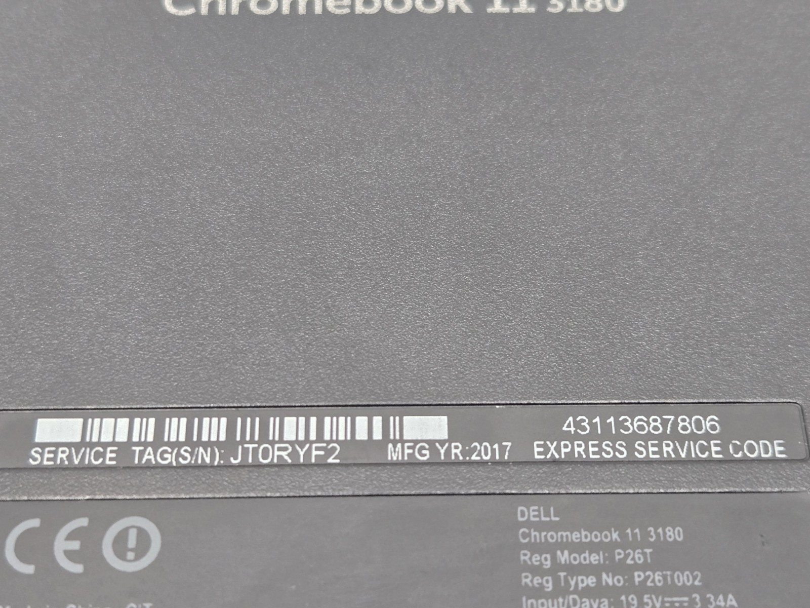 Dell Chromebook 11 3180 WebCam