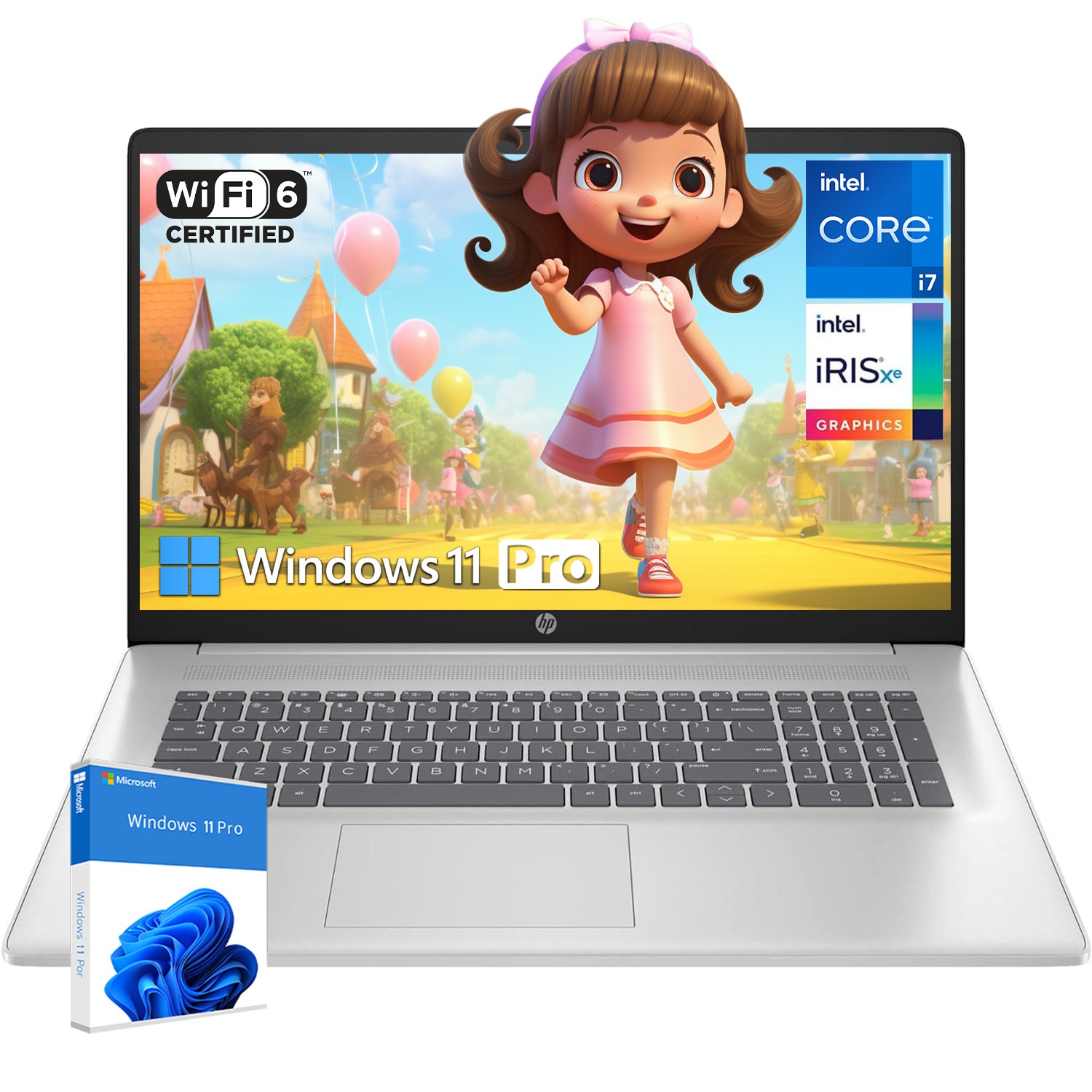 HP 17.3″Touch Laptop Win11Pro computer 10-Core i7-1355U 5GHZ Up To 64GB-4TB SSD