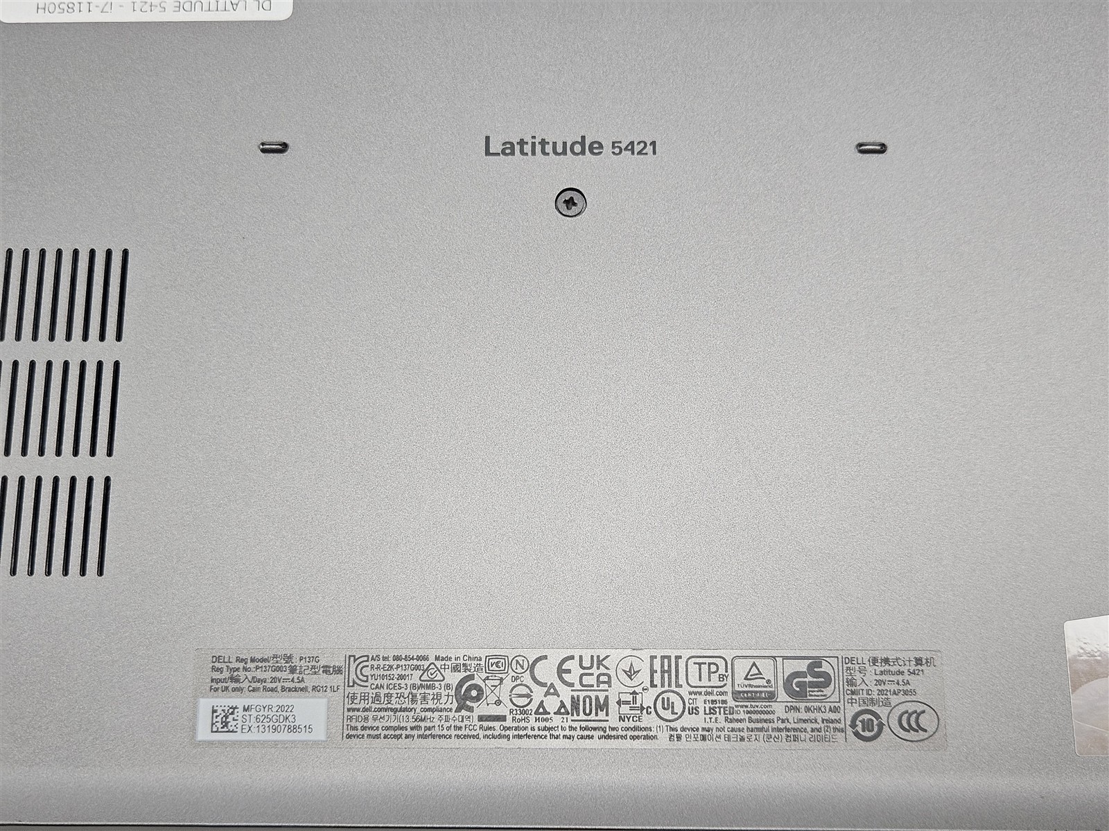 Dell 14″ Latitude 5421 Intel Core i7-11850H 16GB 256GB SSD Business Laptop Gray